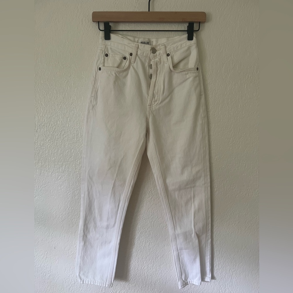 AGOLDE Riley High Rise Straight Crop in Escalate Women’s Size 23 White